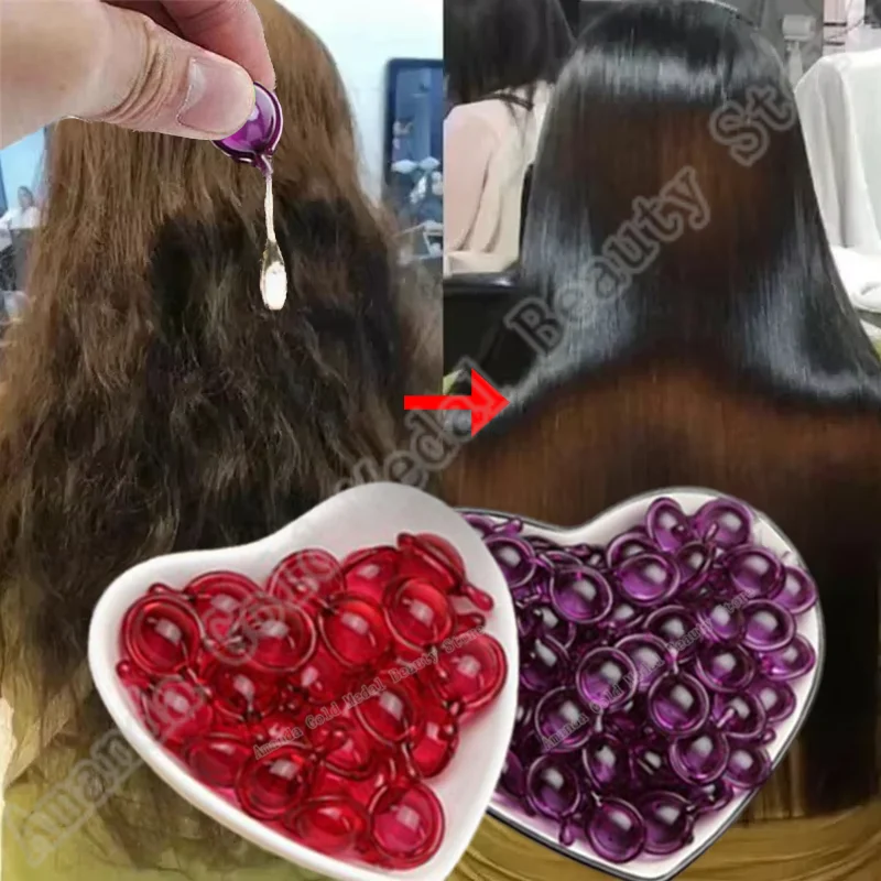 

Magic Hair Vitamin Capsule Keratin Oil Fast Restore Hair Soft Smooth Shiny Deep Moisturizer Frizzy Dry Scalp Hair Care Products