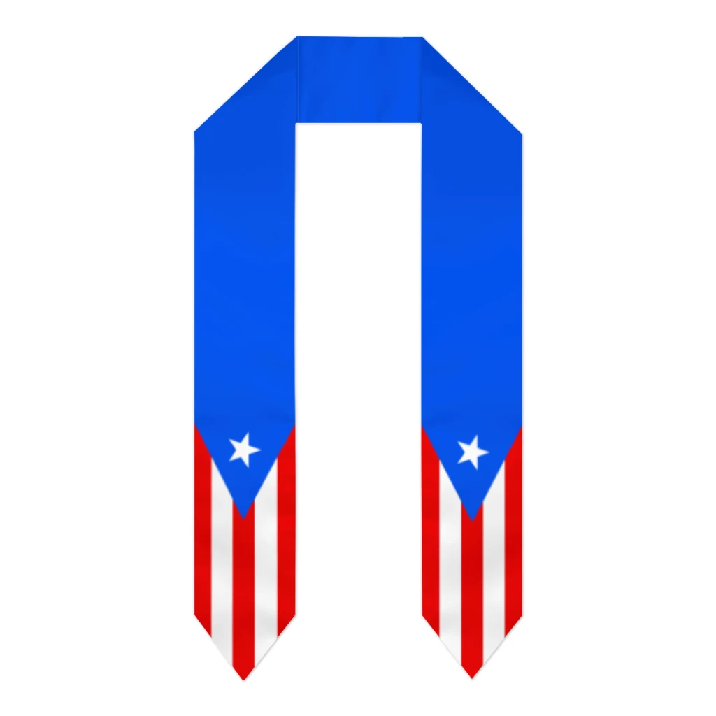 

Puerto Rico Flag Thick Graduation Sash Stole Scarf Double Sided Honor Stole For Graduation Students Class Of 2025