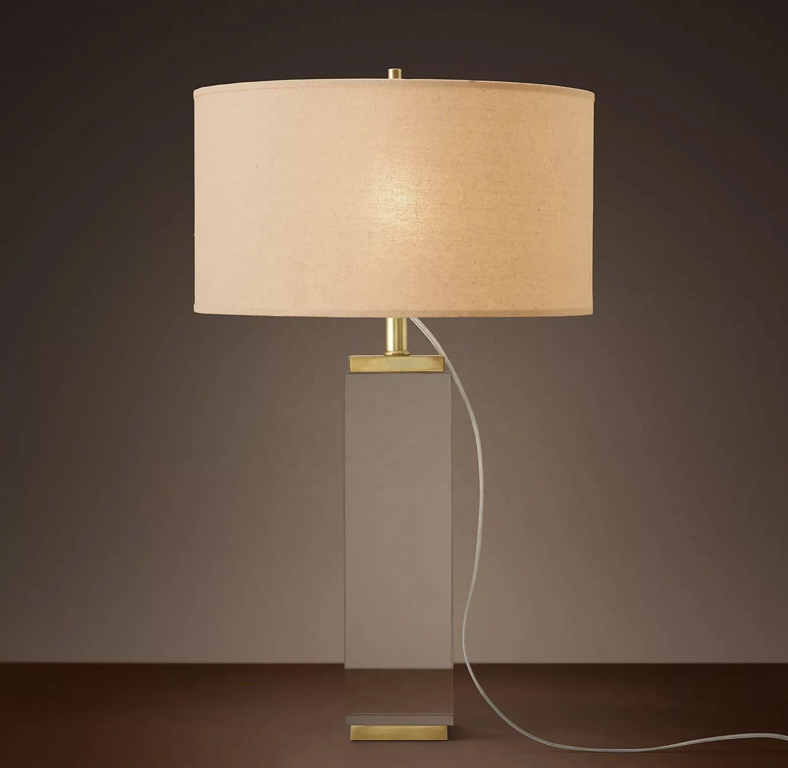 Modern Square Column Crystal Table Lamp Crystal Table Lights Bedroom Reading Room Decoration Besides Desk Lighting TL1020/1