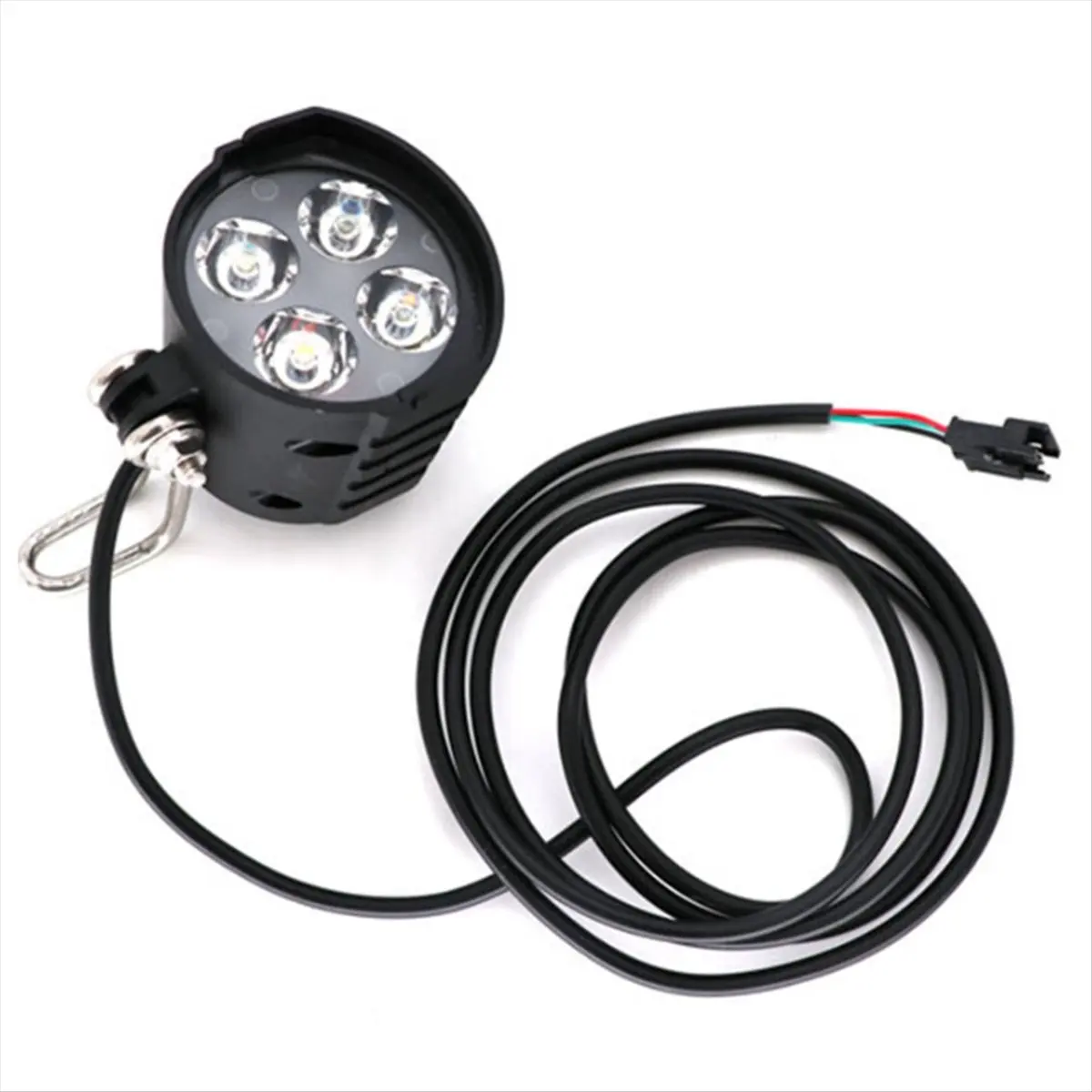 

Электрический велосипедный звуковой сигнал, 12 Вт, электрический велосипед, 4 светодиодные фары, водонепроницаемые 2 в 1, звуковой сигнал и переключатель света, велосипедный фонарик [JQ-EN&RS]