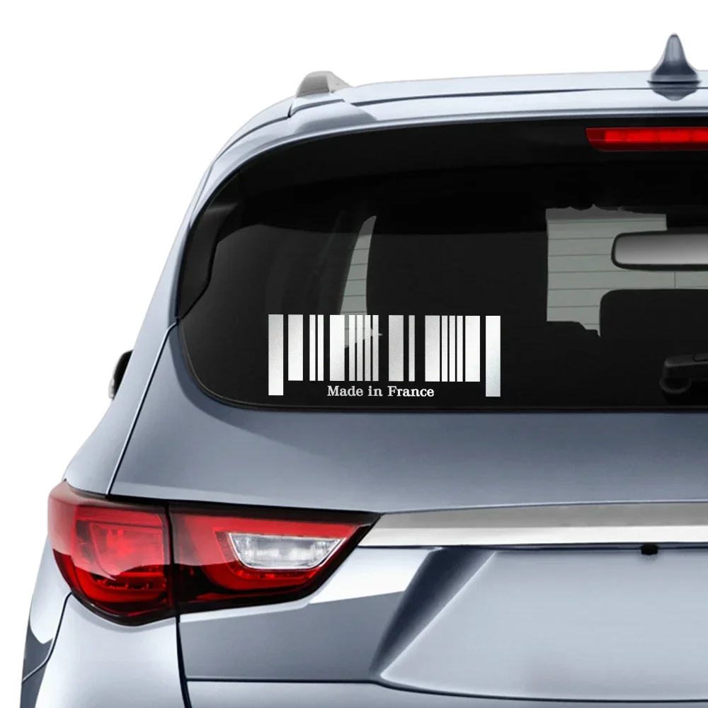 Pegatinas de PVC para coche con código de barras, bandera hecha en Francia, para Mini Cooper R55 R56 F54 F56 Nissan Navara NP300 Qashqai Juke Universal