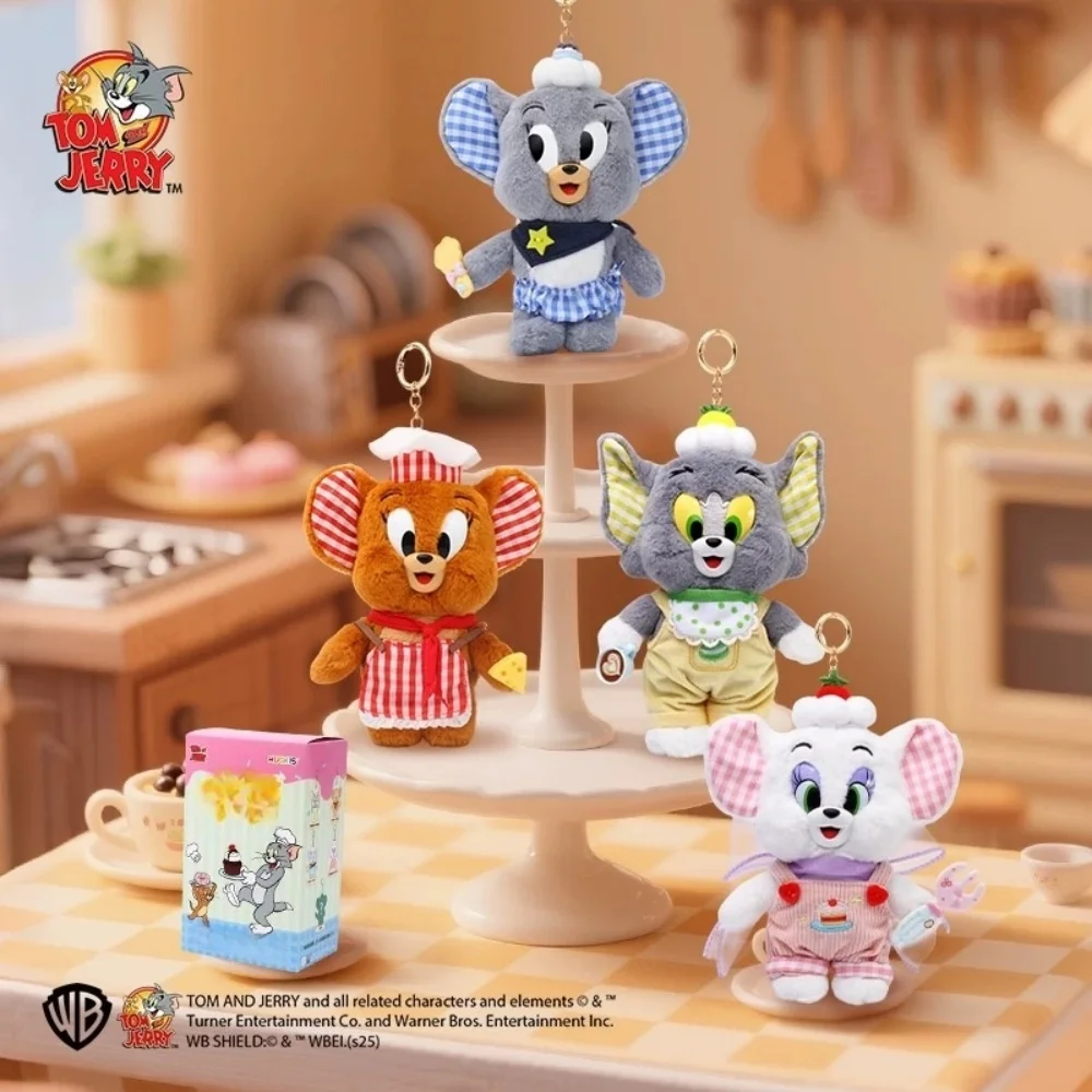 

Genuine Tom and Jerry Anime Dolls Dessert Baking Series Bag Plush Toys Backpack Ornaments Decoration Girls Women Gifts