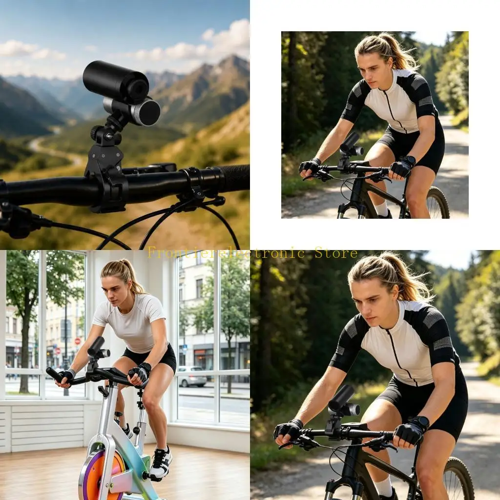 G8DB Treadmill Portable Fan Mount Clip with Round Tube Holder, Screw-Tight Grip and Adjustable Joint for Bike or Stroller