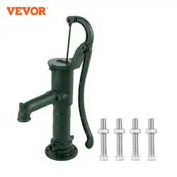 VEVOR Antique Iron Hand Water Pump Pitcher Pump Cast Iron For Outdoor Yard Ponds Garden Farm Well Ornament Feature Decoration