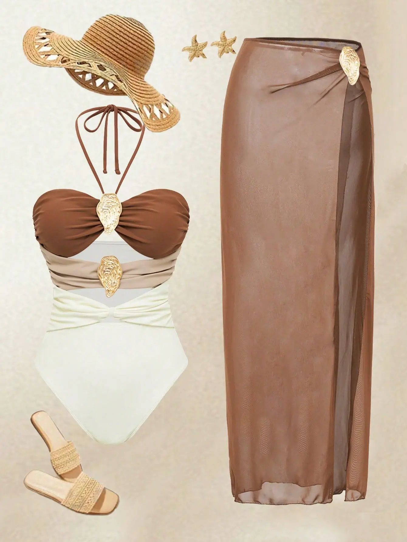 

2025 Hollowen One Piece Swimsuit Sexy Swimwear Luxury Women Off Shoulder Swim Suits Patchwork Bathsuit Belt Bodysuit Beachwear