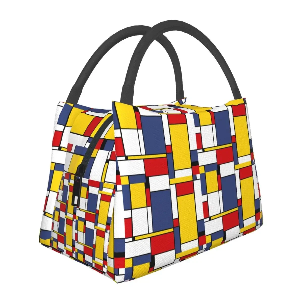 

Piet Mondrian De Stijl Lunch Bags Insulated Bento Box Resuable Lunch Tote Picnic Bags Cooler Thermal Bag for Woman Kids Work