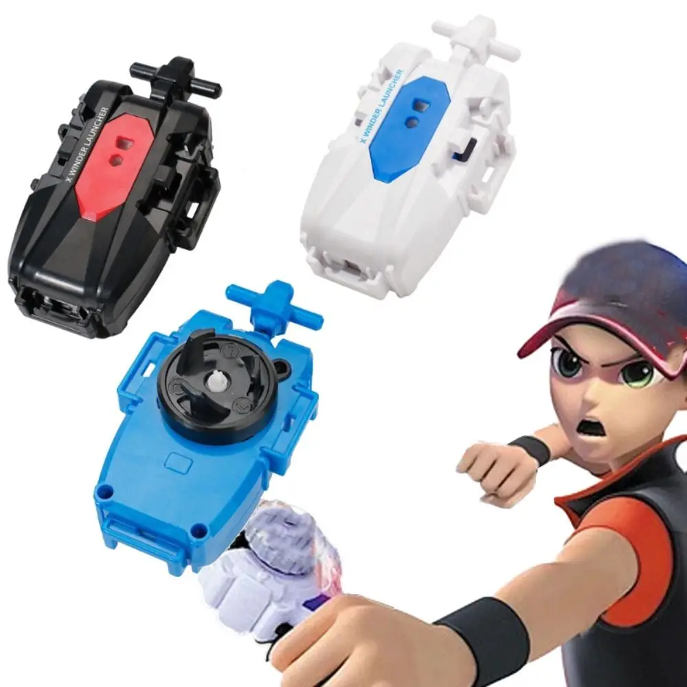 Creative Multicolor Gyro Handle Launch Spinning Tops Turn Toy Gyro Reverse Wire Launcher Anime Plastic Transmitter Handle