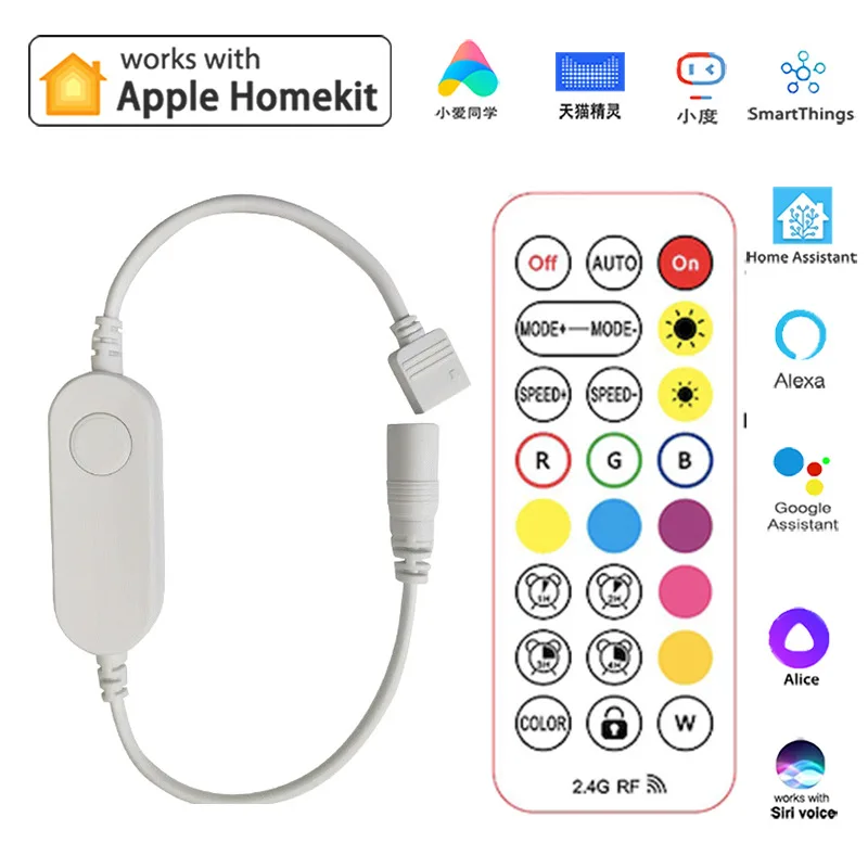 Light Strip Controller 4Pin RGB Light Strip Smart Home IR Bluetooth WIFI Remote Control 24keys 12V/5v for 2835/5050 RGB Strip