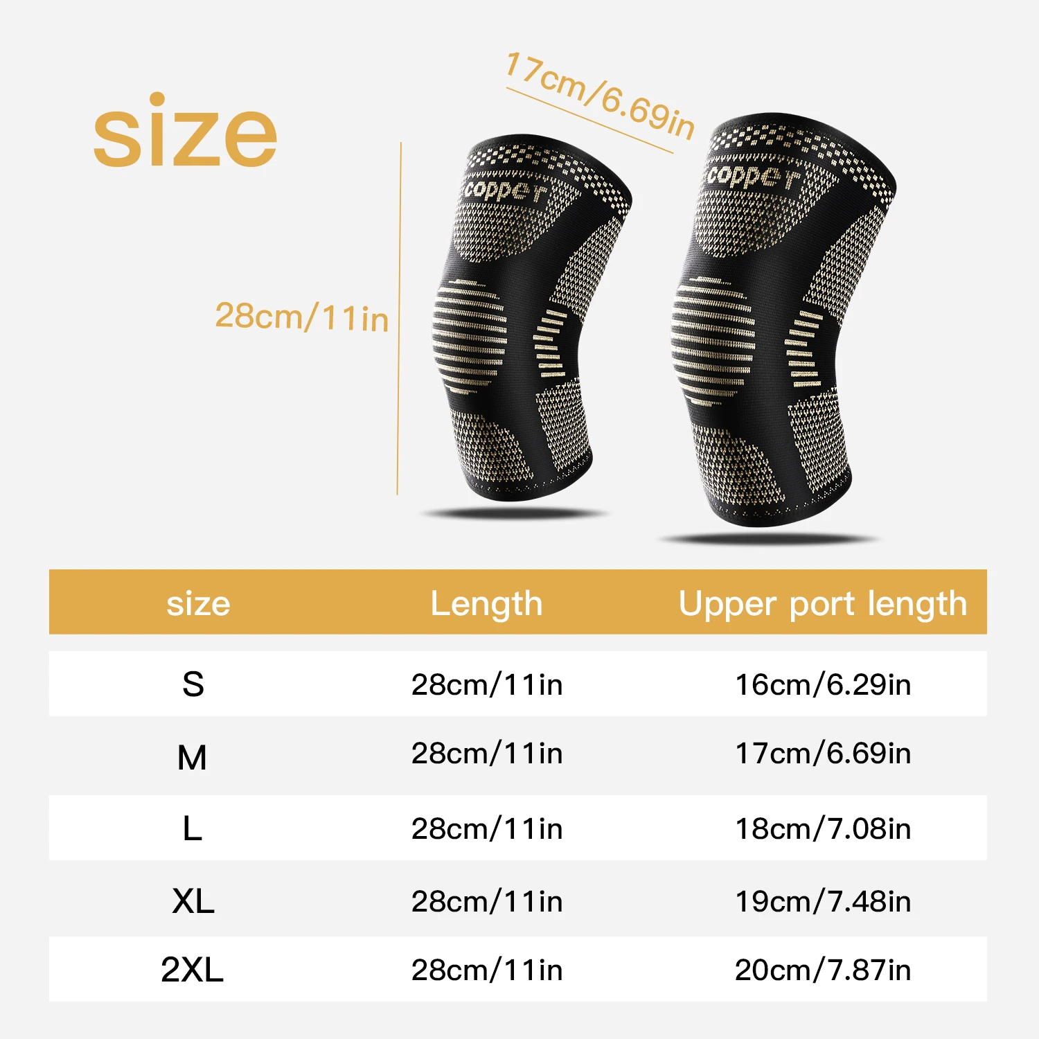 Kupferionen-Strick-Kniebandage – Knee Sleeve Compression Bewertung und Preis