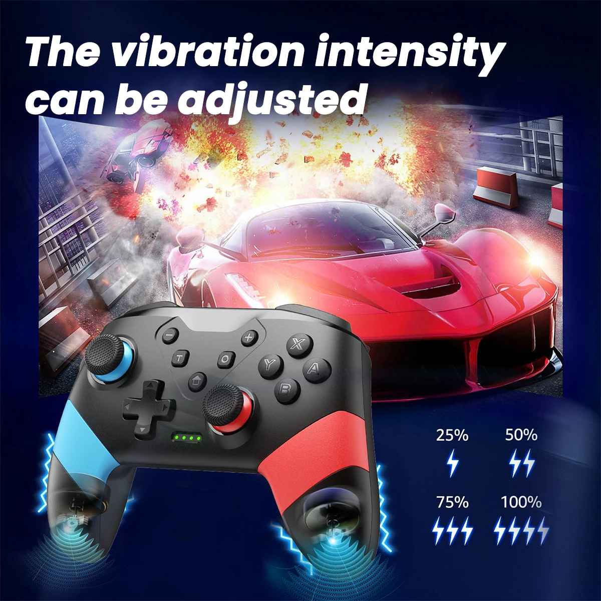 VOYEE Switch Controller kompatibel mit Switch/Lite/OLED, Switch Pro Controller mit Programmierung Motion Control Vibration