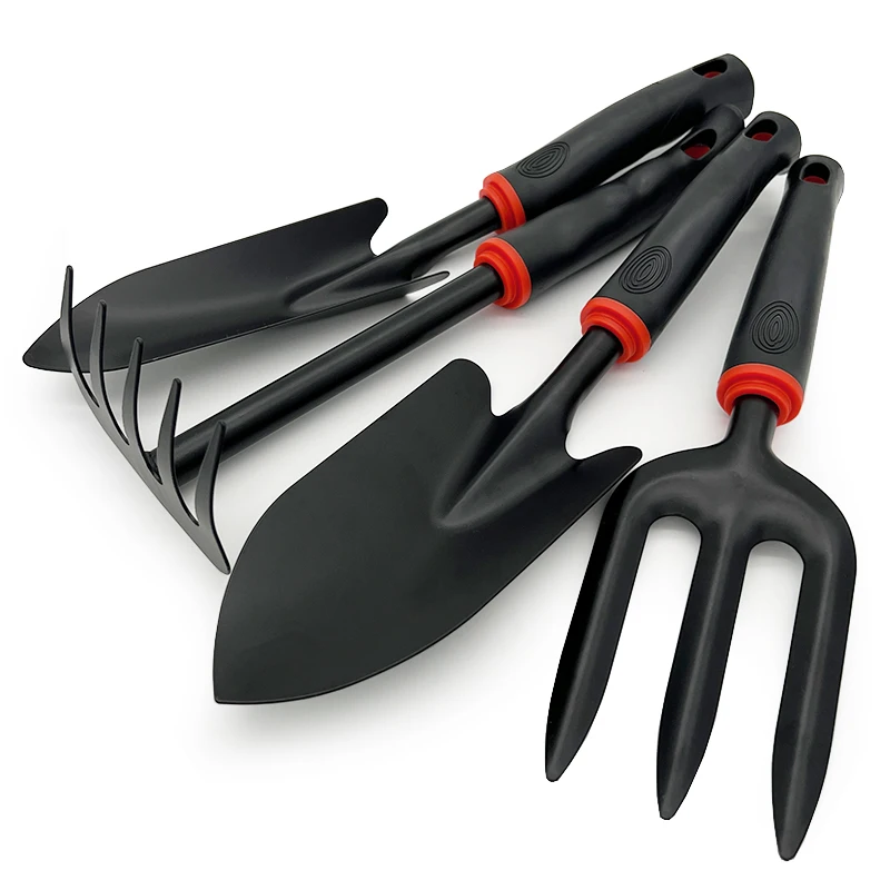 Household Gardening Accessories Hand Tools 4 Pieces Set Spade Shovel Rake Fork Combination
