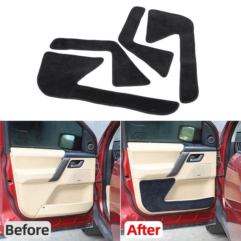 

For 2007-2012 Land Rover Freelander 2, door anti-fouling pad, door guard, anti-kick plate, car interior accessories 4pcs