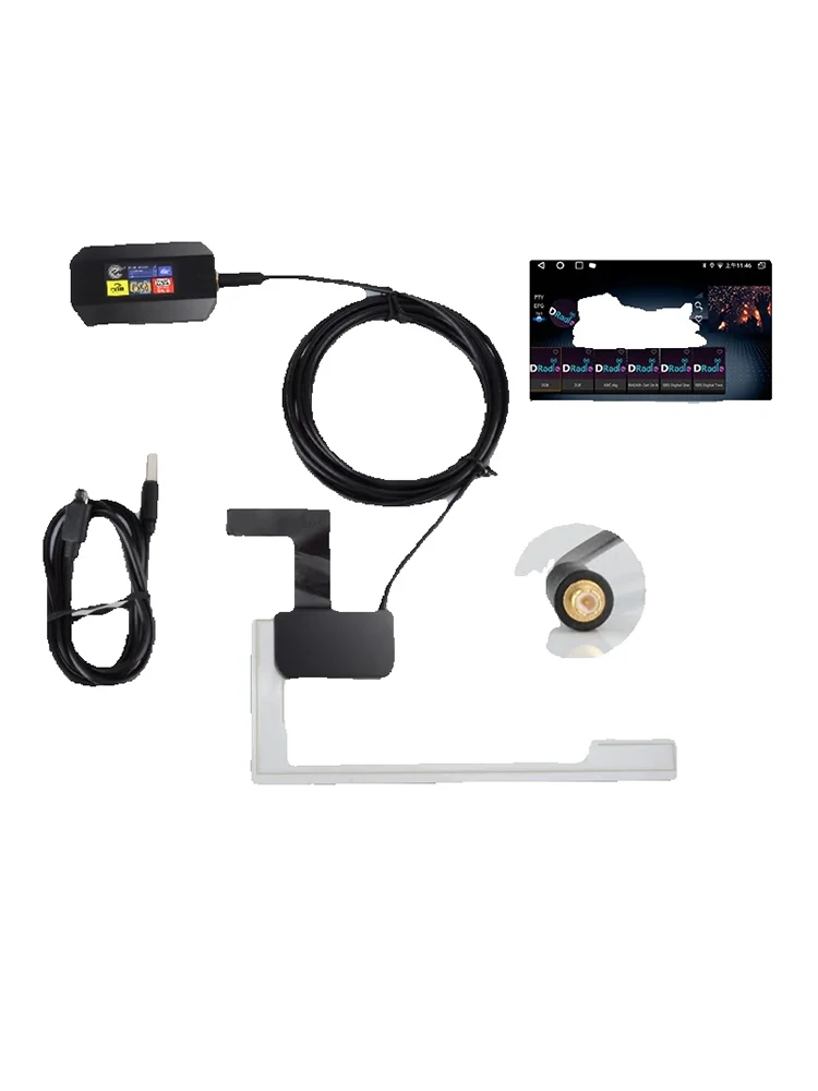 Junsun DAB+-Antenne mit USB-Adapter für Autoradio, Android-GPS-Signalempfänger, DVD-Autozubehör