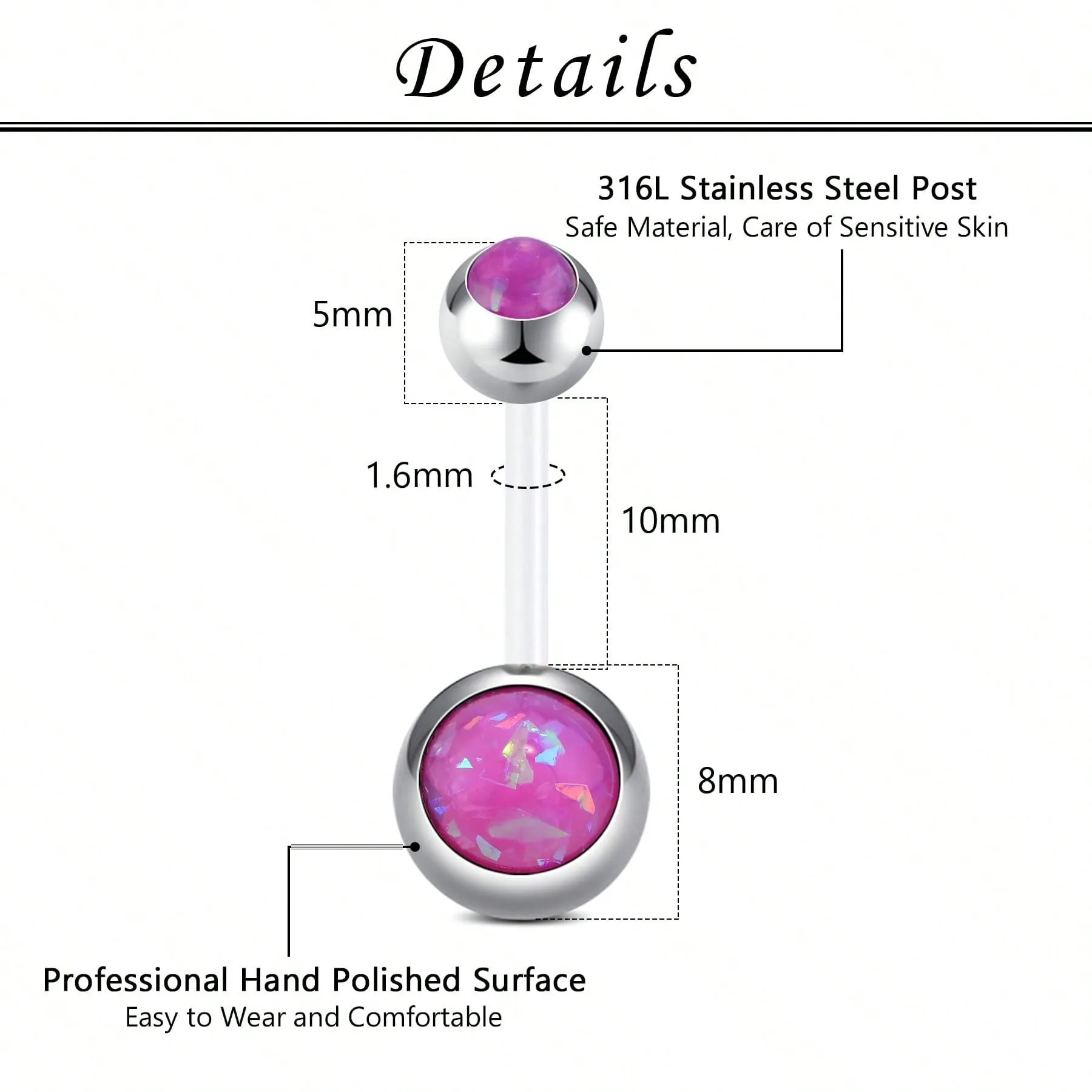 4pcs Plastic Belly Button Rings Navel Rings For Maternity Pregnancy Sport Pregnant Women Flexible Clear Belly Piercing Retainers