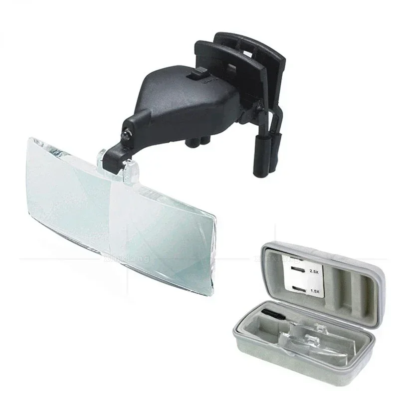 

Headband Illuminated Magnifier Eyewear Clip on Magnifier 1.5X, 2.5X, 3.5X Magnifying Glass with Led Light Backlit Glasses Loupe