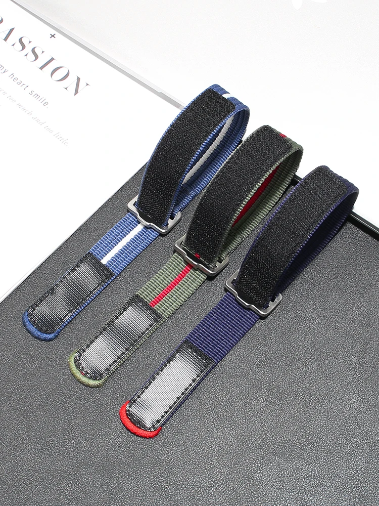 

Nylon Watch Strap Is Suitable for Tudor Collar Submarine Series FXD Red Bull Joint Model Biwan Small Safflower Strap 22mm