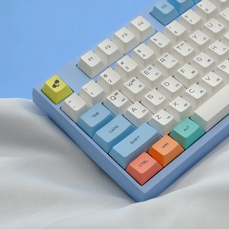 

Chalk keycaps Korean PBT original highly sublimated simple and fresh hot sublimation keys mechanical keyboard cap personality
