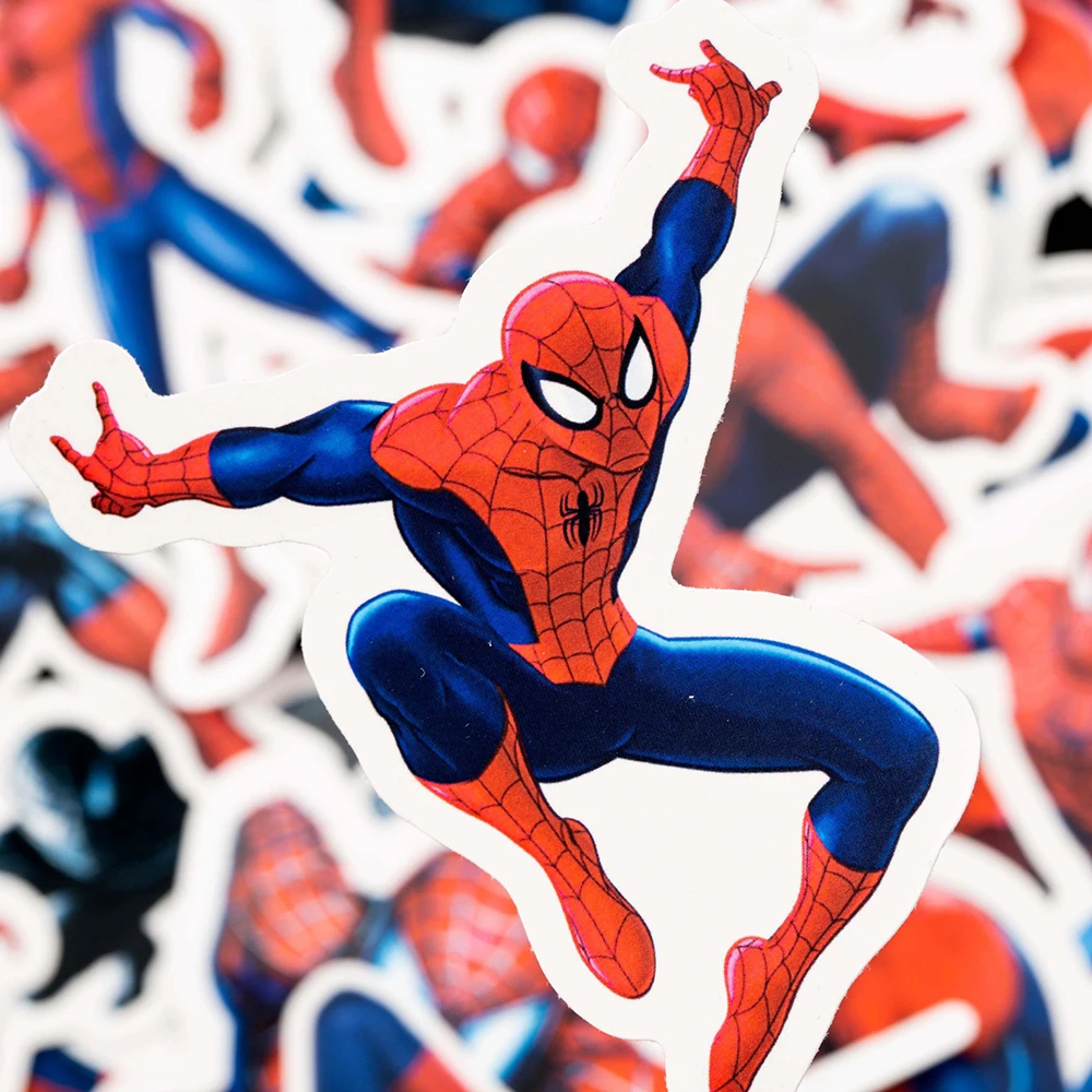 10/20/32PCS Anime Disney Marvel Spiderman Stickers Avengers Skateboard Phone Laptop Luggage Cartoon Waterproof Sticker Kids Toys