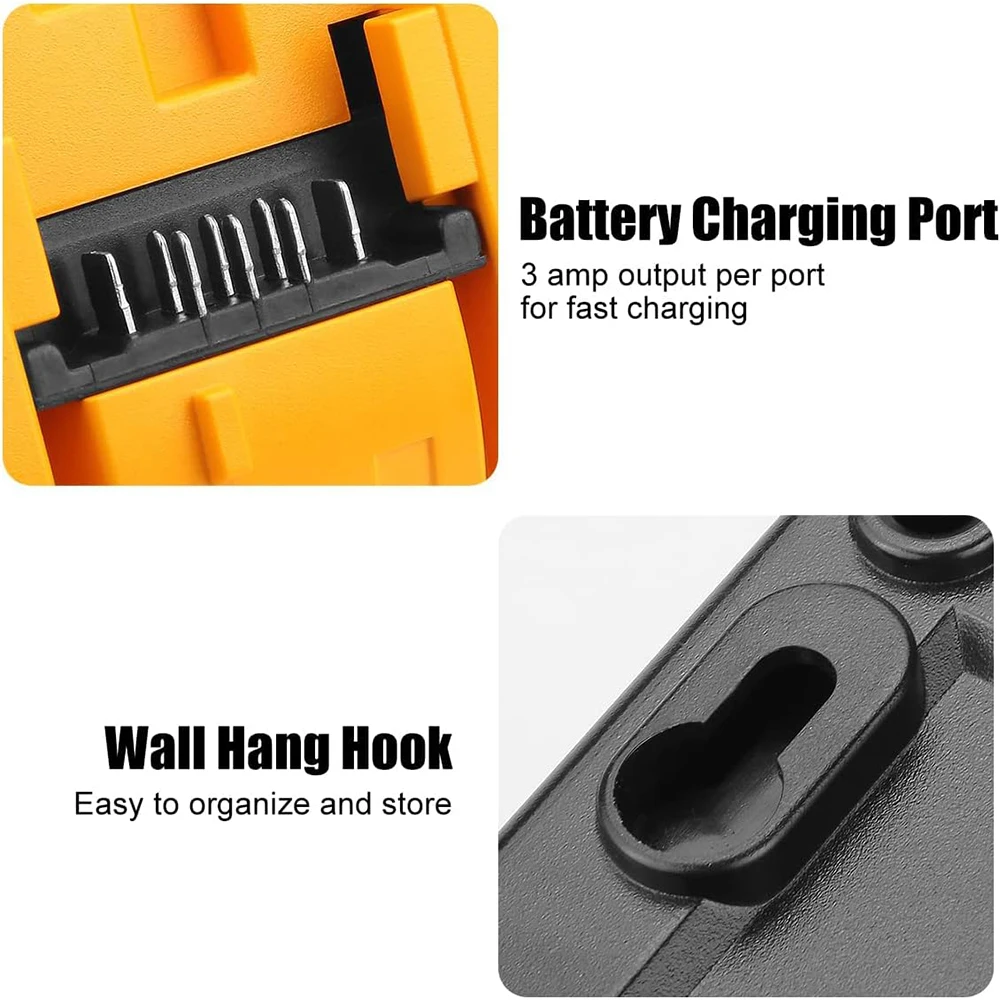 DCB104 Li-ion Battery Charger 4-Port 3A Current For dewalt 10.8V 12V 14.4V 18V 20V FlexVolt 20V 60V DCB127 DCB105 DCB118 DCB112