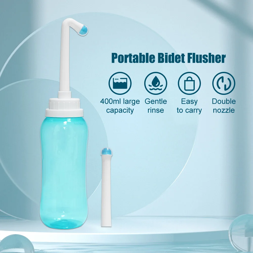 Portable Bidet Spray Handheld Travel Bidet for Pregnant Women Baby Cleansing Water Washer Bottle Baby Showers Mom Bottle 400ml
