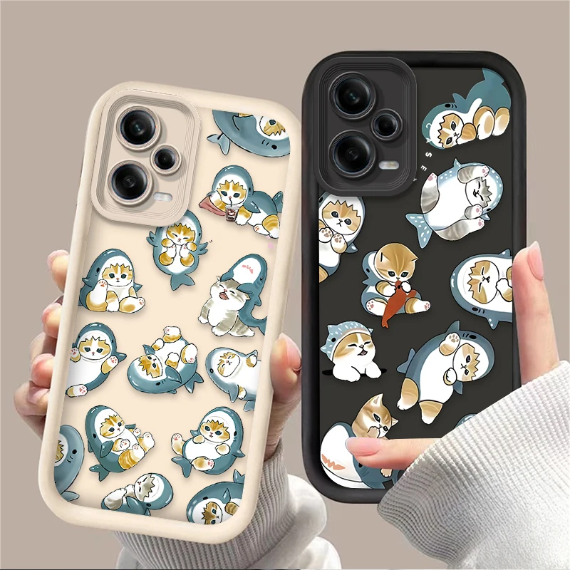 Забавный чехол Mofusands Shark Cat для Xiaomi Redmi Note 14 13 12 11 Pro Plus 5G 12S 11S 10S 10 9 Redmi 14C 13C 12C 12 4G A3 A3X Забавный чехол Mofusands Shark Cat для Xiaomi Redmi Note 14 13 12 11 Pro Plus 5G 12S 11S 10S 10 9 Redmi 14C 13C 12C 12 4G A3 A3X