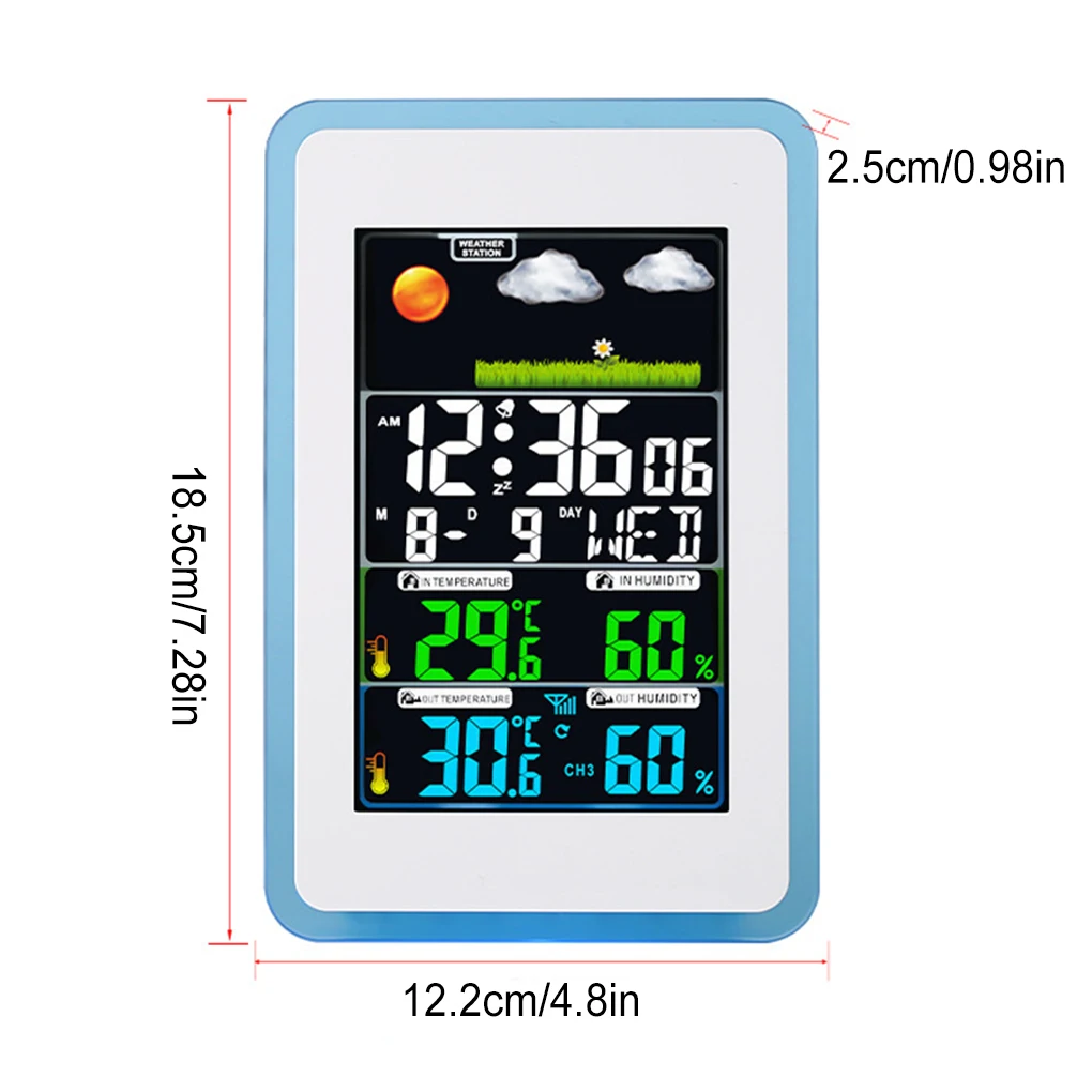 Weather Station With External Sensor Easy Installation Durable Temperature Control Weather Forecast