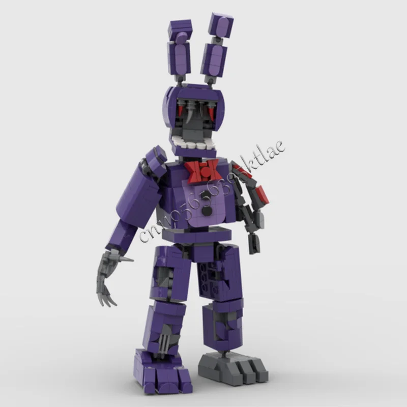 539 pièces de la série de personnages de jeu populaires Frayed Bunny Golem MOC, blocs de construction modulaires personnalisables, briques simples, jouet d'assemblage DIY, cadeau