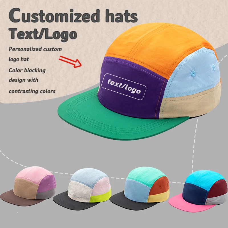 

Custom Logo Summer Men and Women Color Matching Flat Edge Quick-drying Hat Outdoor Shading Camping Adjustable Baseball Cap