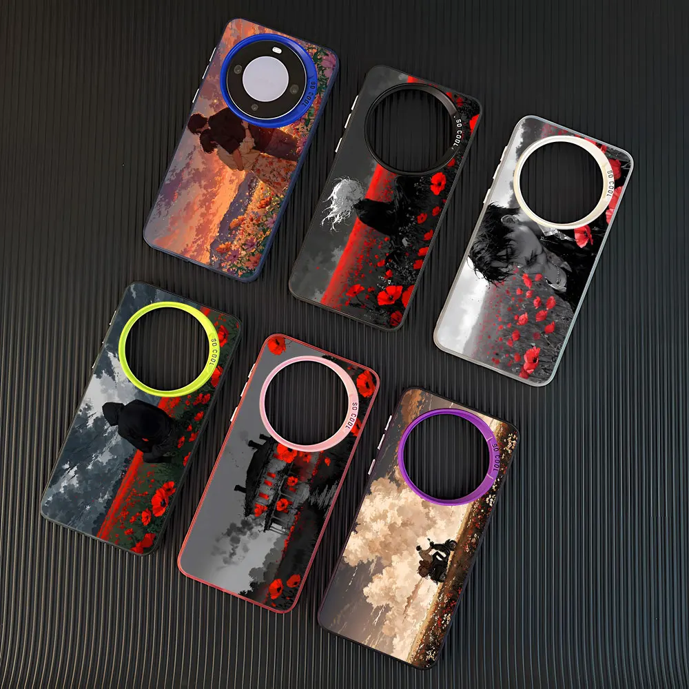 Coque de téléphone Red Flower Field Sorrow Bloom pour Xiaomi Redmi 15C 8 8A A7 Pro 9C 9 10A A5 12 14C 9A 9T 10 10C 12C 13 13C