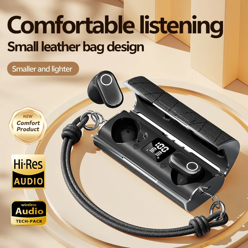 

Handbag Appearance Headphone Bluetooth 5.4 Mini Half In Ear Power Diaplay Touch Control Funny Fashion Headphone