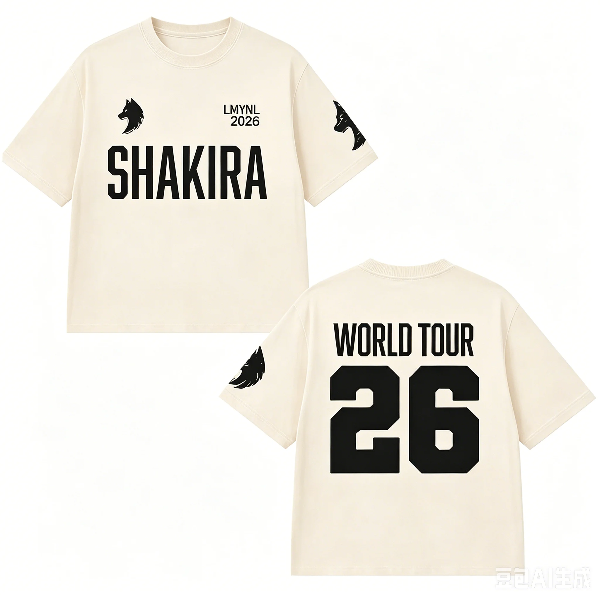 2026 Shakira LMYNL World Tour Printed Summer T-shirt Men's Women's Popular FashionCasual Tshirt Y2k Tops