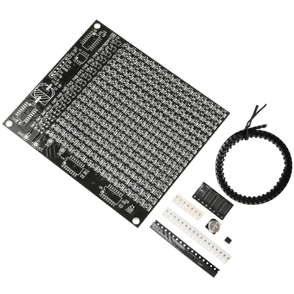 

64/256 LED SMD Dot Matrix Advertising Screen Welding Practice DIY Kit 0-9 Digital Display Fun Electronic Kit Soldering Component