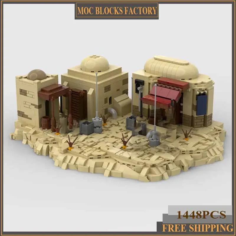 Popular Star Movie Moc Building Blocks Desert Battle Base Bricks DIY Suitable for 75354 Construction Sand Dune Toy Holiday Gifts