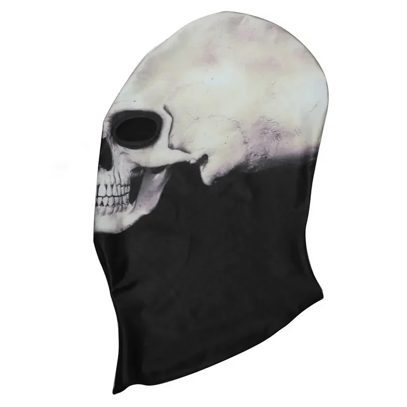 Máscaras de Lycra de esqueleto 3D, pasamontañas de calavera aterradora, sombreros de fantasma, disfraz de Cosplay de hueso, máscara facial completa para fiesta de Halloween cm;5