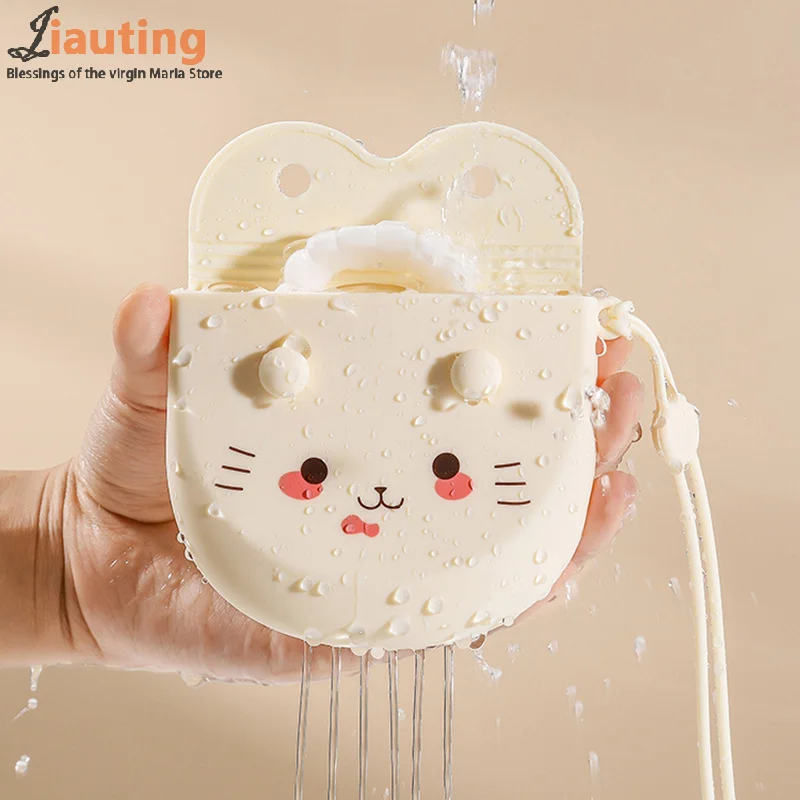 Soft Silicone Denture Bag Cartoon Orthodontic Retainer Braces Storage Box Portable Invisible Teeth Container Mouth Guard Case