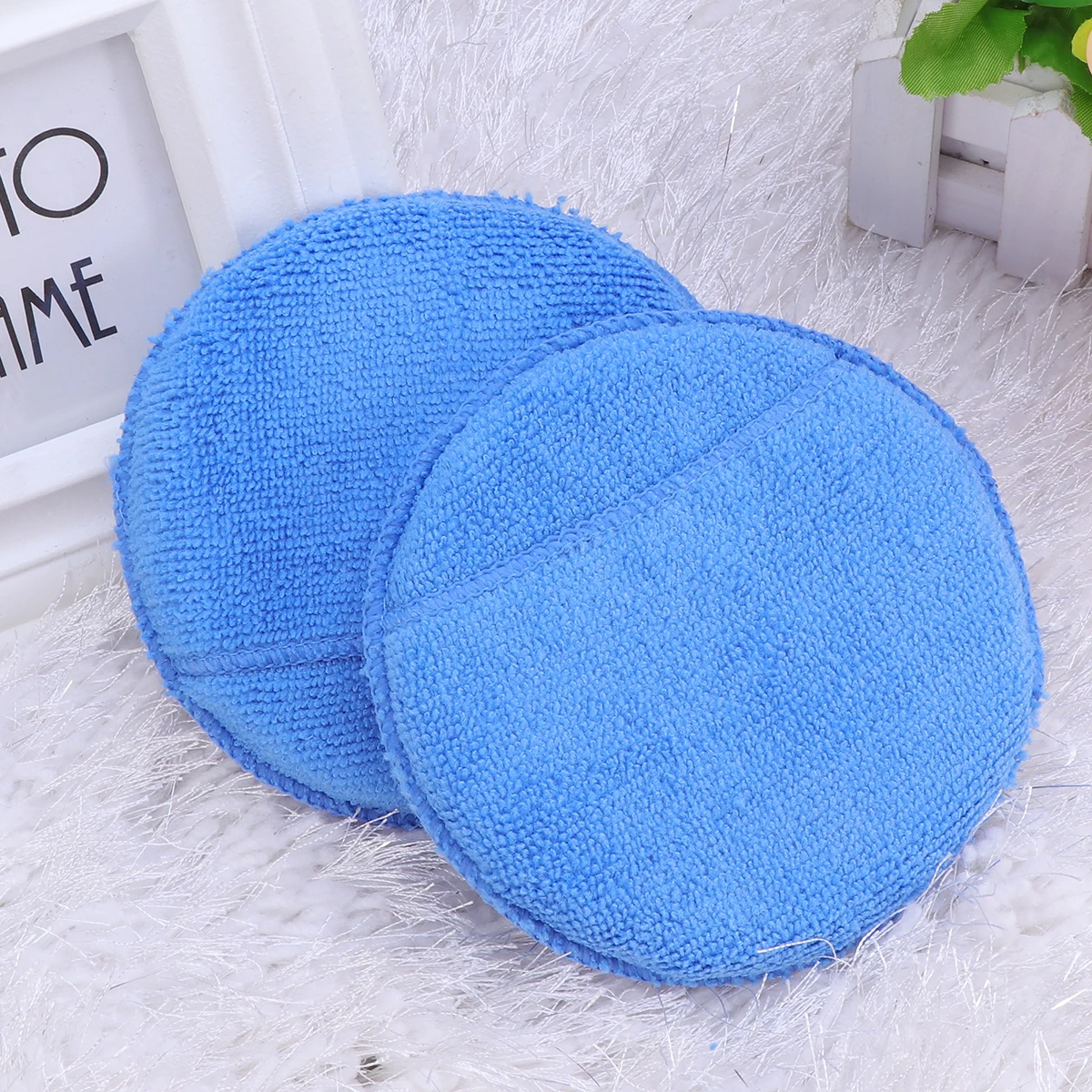 

10Pcs Microfiber Wax Applicator Pads Ultra Soft Scratch Free Car Detailing Sponge for Wax Dressing Application
