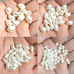 7mmx5mm  12mmx6mm 8mmx4mm   Multi-size Acrylic Imitation Pearl Rice Beads European Beads For Fashion Jewelry Making DIY Necklace