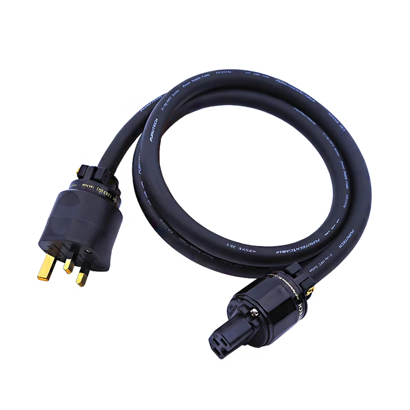 Japanese Furutech FP-314Ag Fever UK Power Cable HIFI Amplifier Audio UK Plug Power Cable 8-Letter Tail Plug Power Cable