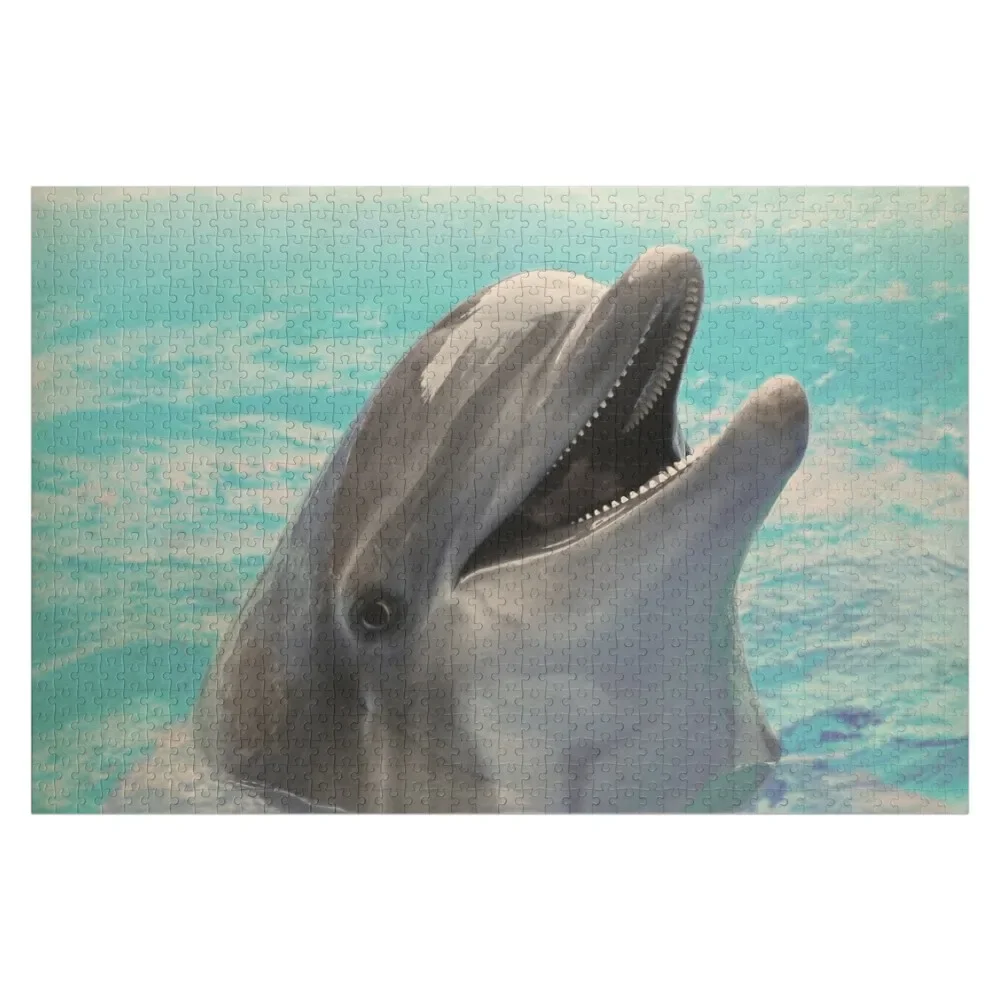 

Dolphin Art, Ocean Animal Portrait Jigsaw Puzzle Personalize Personalised Toys Puzzle