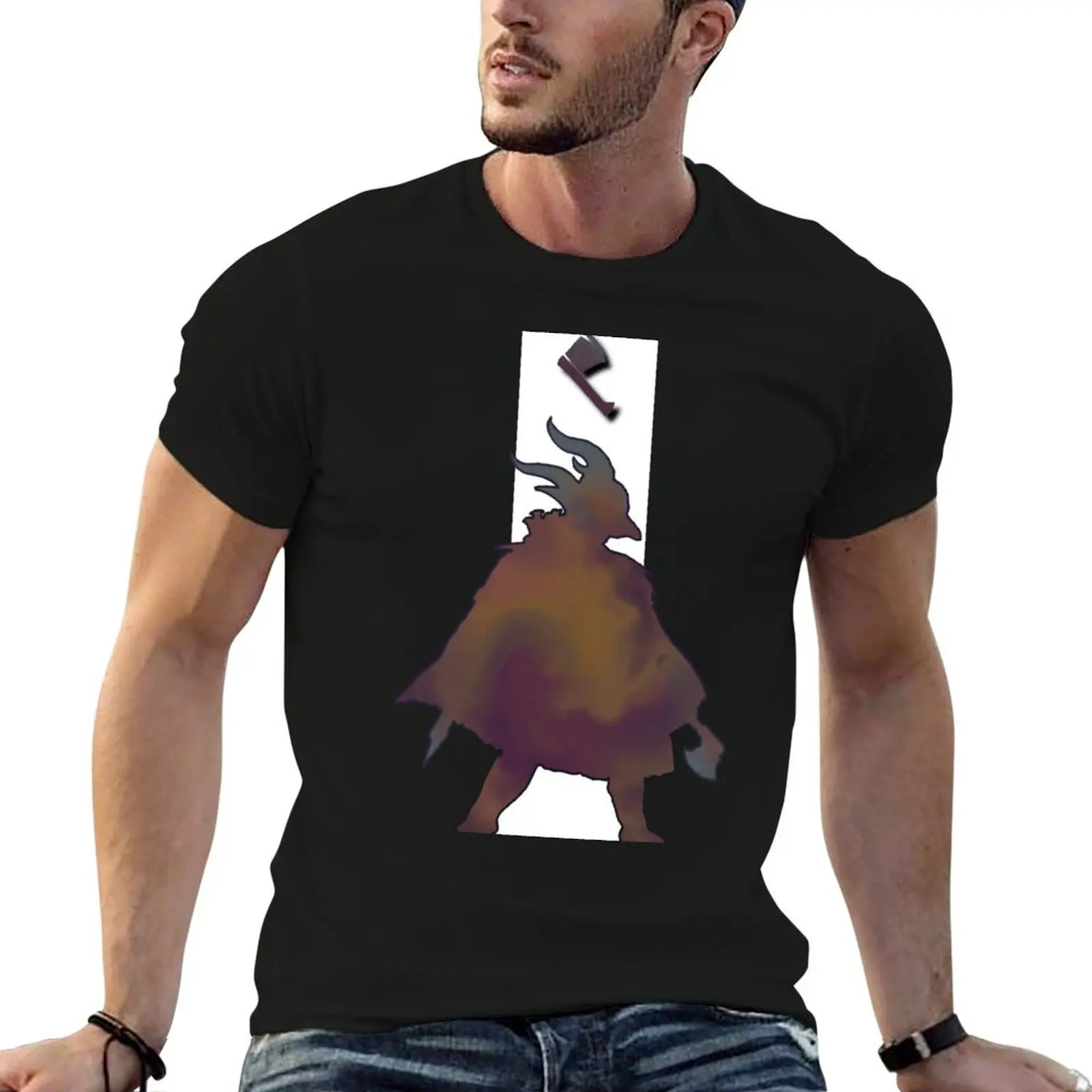T-shirt Gloomhaven Inox Hatchet Class, design simple et basique, à manches courtes