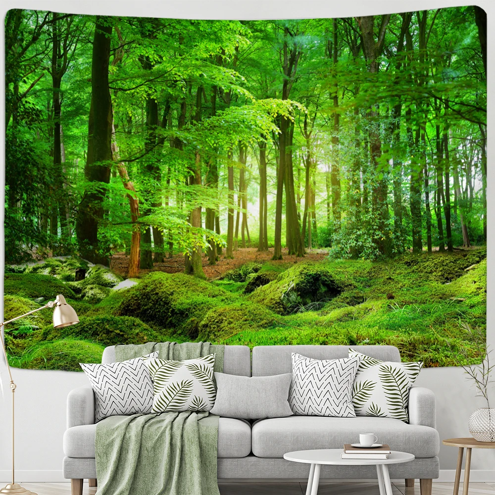 Metasequoia Bushes Tapestry Wall Hanging Tropical Plants Forest Boho Psychedelic Witchcraft Mystic Home Decor