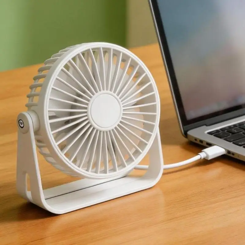 CORA USB Fan 4 Leaves Desktop Small Portable 360 Degree Adjustment Electric Fan