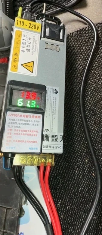 14.6V 50A 60A Adjustable RV Battery Charger, 12V High Power Charger for Ternary Lithium Iron Phosphate LiFePO4 Battery