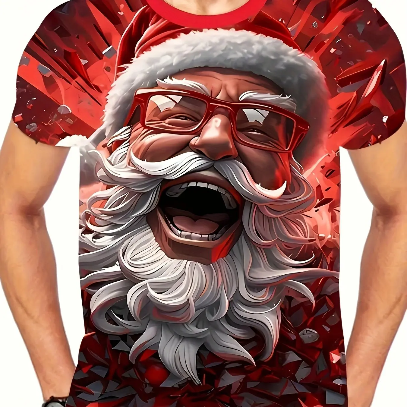 

Funny Christmas Letter Print Men's T-Shirt Casual O-neck Short Sleeve Comfortable Loose Tops Fashion New Year X'mas Men Clothing