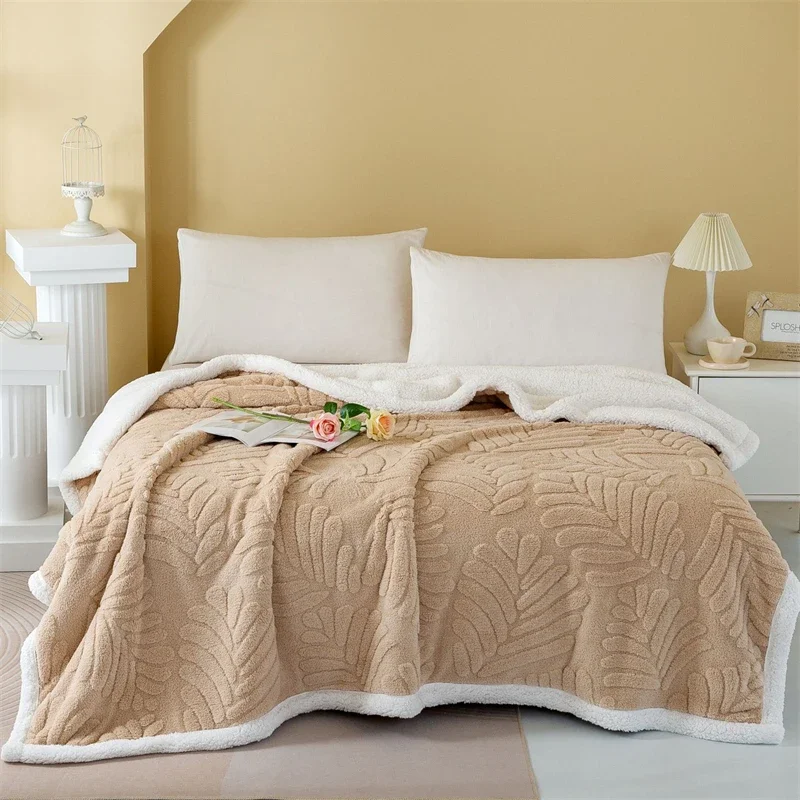 New Keep Warm Artificial Lambswool Blanket Autumn Winter Thickened Encryption Comforter High Quality Warmth Cozy Sofa Blankets