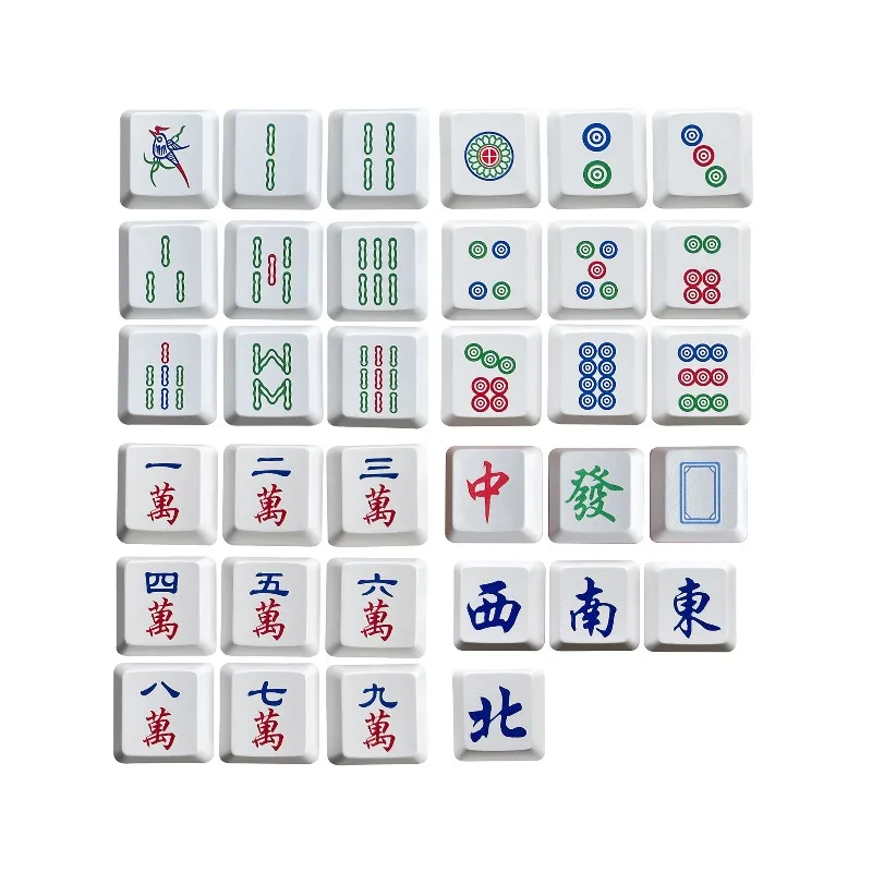 G913 Mahjong Theme Keycaps Set Customized PBT Keyboard Cap for Logitech G913/G813/G915/G815 Mechanical Keyboard Accessories Gift