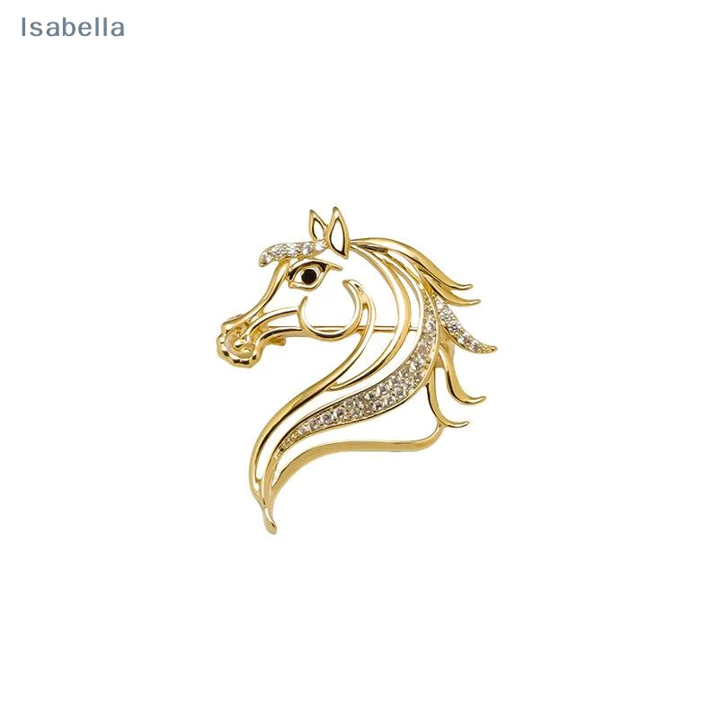 💖Exquisite Hollowed-Out Small Horse Brooch,Personalized Design Pin For Neckline Decor And Clothing Accessory
