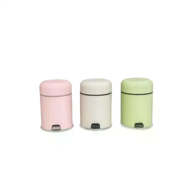 112 Miniature Garbage Can Dollhouse Trash Bin Foot Operated Model Realistic Simulation Small House Scene