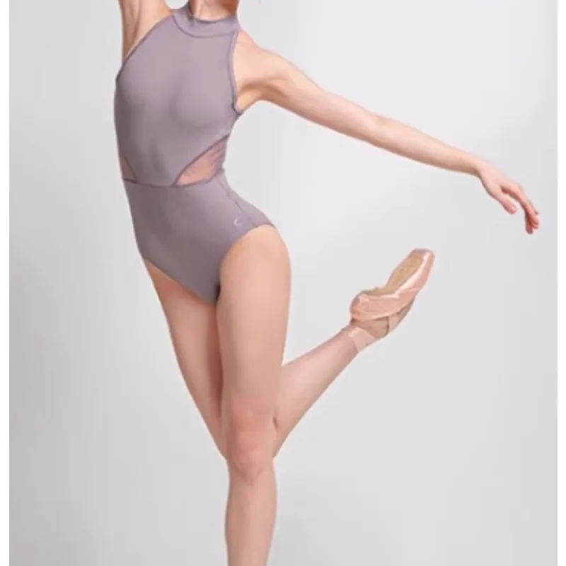 

Женский балетный трико с бретелькой на шее, элегантный купальник с элегантной замочной скважиной на спине, балетная одежда с мягкой подкладкой на груди