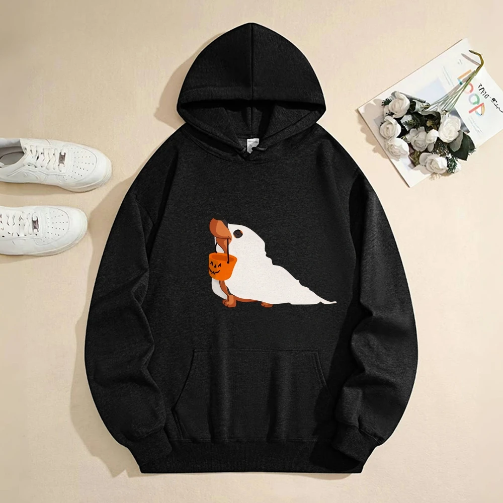 

Женская одежда Y2K с костюмом собаки в призраке, толстовки с графическим рисунком, уличная одежда, женский свитер, повседневная свободная посадка, зимняя одежда унисекс